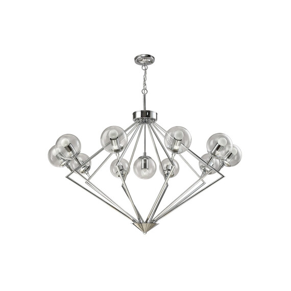 Подвесная люстра Crystal Lux Fabricio SP11 Chrome/Transparente, фото 